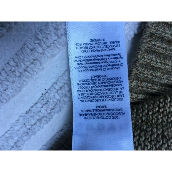 CHAPS Mens Mock Neck Pullover Sweater with Elbow Patches Medium Gray Ribbed Trim - Picture 6 of 9